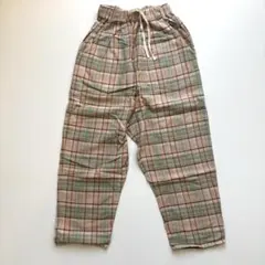 Liilu チェック柄ロングパンツ　8y