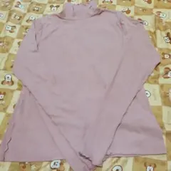 GU　リブロングＴシャツ　ピンク