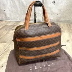 美品✨セリーヌ ボストンバック 大容量 マカダム柄 トリオンフ 旅行 出張 CELINE セリーヌ マカダム柄 ボストンバッグ PVC レザー ブラウン M14