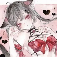 9*8様 【一点物 原画 手描き】オリジナル コピック 女の子イラスト 中色紙サ 9*8様 【一点物 原画 手描き】オリジナル コピック 女の子イラスト 中