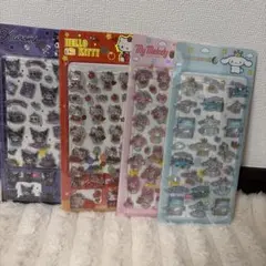 シナモン　マイメロ　キティ　立体かたい シール4枚セット