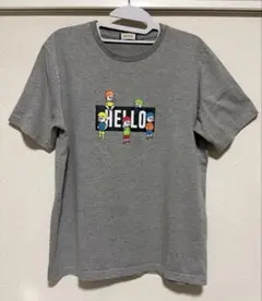 HELLOプリント　半袖グレーTシャツのサムネイル