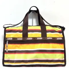 LeSportsac ストライプボストンバッグ