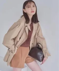 COCODEAL 新品タグ付 T/Rリメイクウエストマーメイドスカート ブラウン
