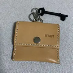 ハンドメイド ヌメ革コインケース キーホルダー付きのサムネイル