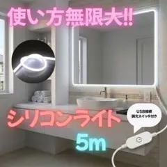 【届いてすぐ使えるおまけ付】5m チューブライト 調光USBスイッチ付 DIYのサムネイル