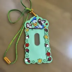 東京ディズニー　ドナルドダック ストラップ付きパスケース