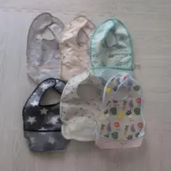 6枚セット ベビーお食事エプロン