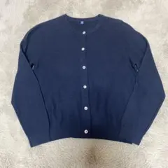 ユニクロ　ネイビー ボタン付き カーディガン　140cm