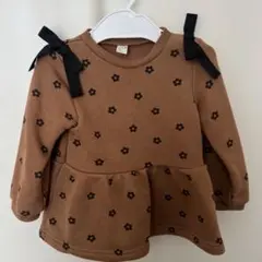 après les cours トレーナー 80 ペプラム 花柄 トップス