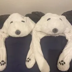 犬の頭部デザイン フリース帽子 2個セット