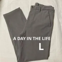 A DAY IN THE LIFEイージーパンツ L ウエストゴム 紐付きグレー