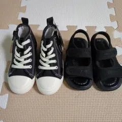 BREEZE ブラック スニーカー サンダル14cm