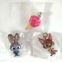 ズートピア　めじるしアクセサリー　ニック　ジュディ　アイスキャンディ　3点セット