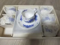 HOYA 青い花柄 カップとソーサー セット