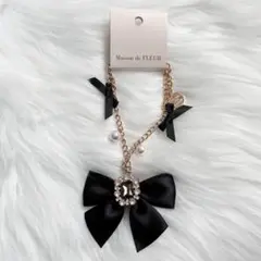 Maison de FLEUR ビジューリボンパールバッグチャーム