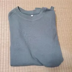 メンズ　ワッフルTシャツ　L　グリーン