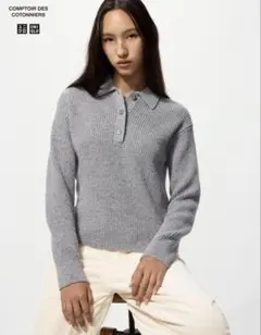 UNIQLO ウールブレンドポロセーター