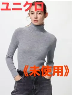 メリノリブタートルネックセーター