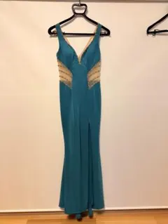 AngelR エンジェルアール ブルーグリーン　ロングドレス