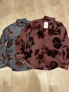 【レア】H&M RegularFit Shirt 花柄 Sサイズ 2枚組セット