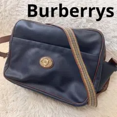 バーバリーズ　ブリーフケース　PVC 大容量　2way ネイビー