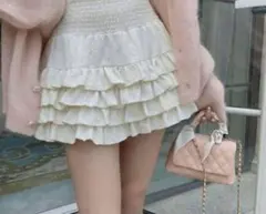 ⭐︎新品✨インパン付き フリルレーススカート ホワイト