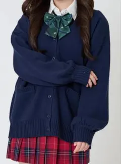 wego カーディガン ネイビー