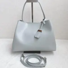美品【定価2.8万】ジャンニ ノターロ ショルダーバッグ 2WAY ブルーグレーのサムネイル