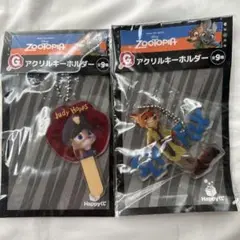 ✨送料無料✨ズートピア　ハッピーくじ　アクリルキーホルダー　ニック　ジュディ