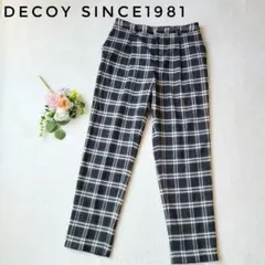XL♡美品♡肌触り◎✨デコイ✨チェック柄テ－パ－ドパンツ　バッグウエストゴムのサムネイル