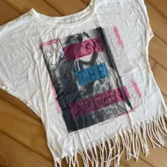Forever21フリンジ付きカジュアルTシャツ I AM THE DREAMのサムネイル