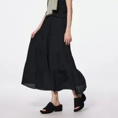 GU ティアードマキシスカートブラック 新品
