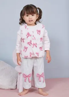 Gelato Pique リボン柄 フリースベスト