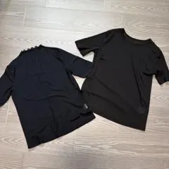 シアーTシャツまとめ売り　黒　ブラック 半袖シャツ M GU シアー　レース