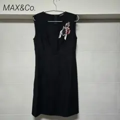 MAX&Co. ノースリーブ ミニワンピース ビジュー装飾 ブラックのサムネイル