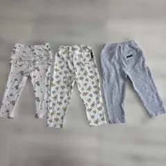 プティマイン　レギンス　10部丈　3枚セット　90