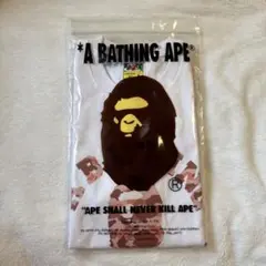A BATHING APE Tシャツ M カモフラ 薄ピンク
