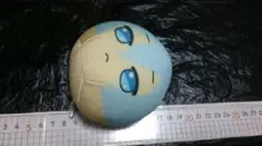 水色のキャラクターぬいぐるみ 約10cm