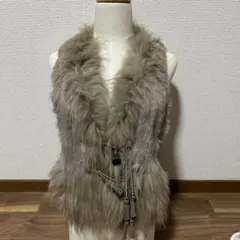 美品 希少グレイスコンチネンタル ダイナグラム ファーダウンベスト