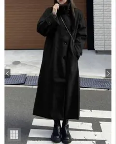 グレイル　スタンドカラーフェイクウールコート［K9048x］ブラック　L 即発送