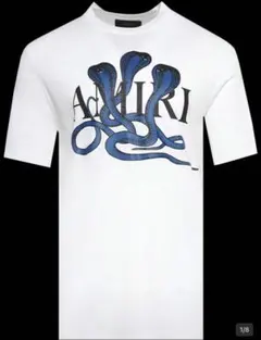 AMIRI Tシャツ ホワイト コブラプリント