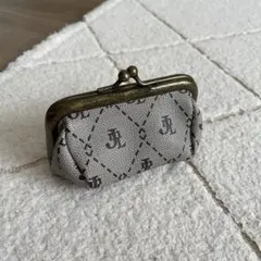 ロゴ入りダイヤモンドパターン小銭入れ