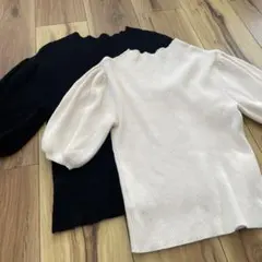 レディース Kobe Lettuce パフスリーブリブニット 【2点セット】