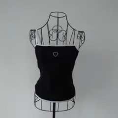 RPBLUE　黒 キャミソール ハート装飾【新品未使用タグ付き】