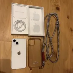 iPhone14 256GB ホワイト　topologie スマホショルダー付き