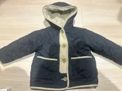 ZARA フード付きネイビーキルティングジャケット 98cm