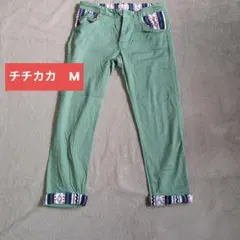 チチカカ　エスニック柄 ミントグリーン カジュアルパンツ Mのサムネイル
