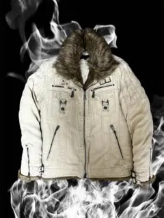 00s archive ファー付き　ジャケット　y2k 短丈　グランジ　平成