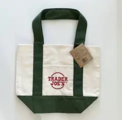 新品 タグ付き TRADER JOE'S ミニトートバッグ アイボリー グリーン